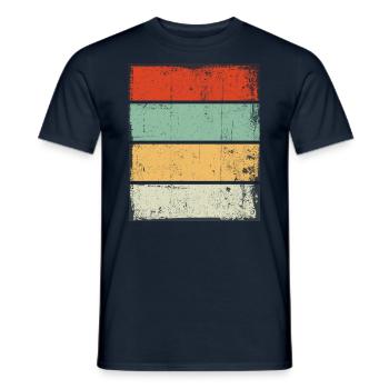 Retro Background Sunset Grunge - Men's T-Shirt - navy - Front - AI Model Male 178 light (178cm)
