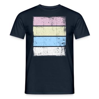 Retro Background Sunset Grunge Pastel - Men's T-Shirt - navy - Front - AI Model Male 178 light (178cm)
