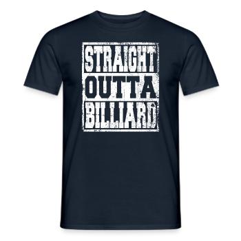 Billiard Spruch lustig - Männer T-Shirt - Navy - Vorne - AI Model Male 178 light (178cm)