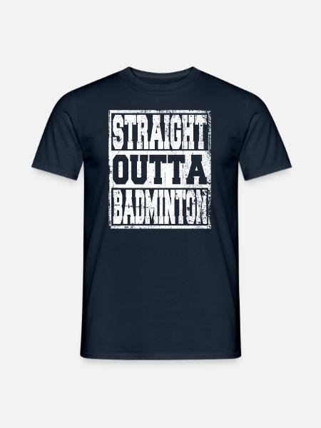 Badminton Spruch lustig - Männer T-Shirt - Navy