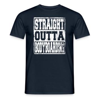 Bodyboarding Spruch lustig - Männer T-Shirt - Navy - Vorne - AI Model Male 178 light (178cm)