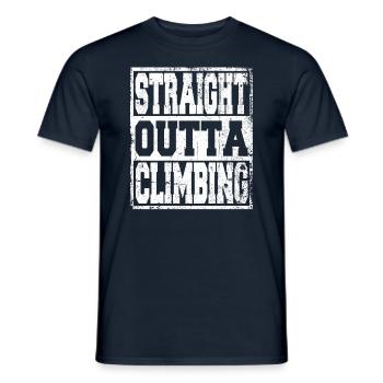 Klettern Spruch lustig - Männer T-Shirt - Navy - Vorne - AI Model Male 178 light (178cm)