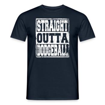 Dodgeball saying funny - Men's T-Shirt - navy - Front - AI Model Male 178 light (178cm)