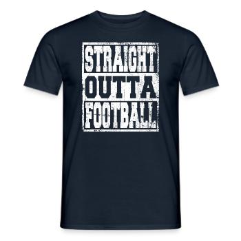 Football saying funny - Men's T-Shirt - navy - Front - AI Model Male 178 light (178cm)