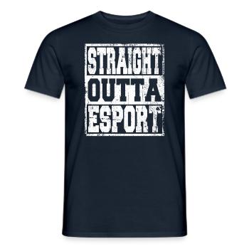 Esport Spruch lustig - Männer T-Shirt - Navy - Vorne - AI Model Male 178 light (178cm)