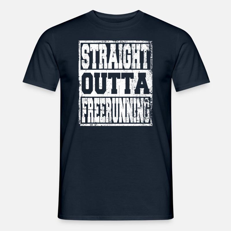 Freerunning Spruch lustig - Männer T-Shirt - Navy