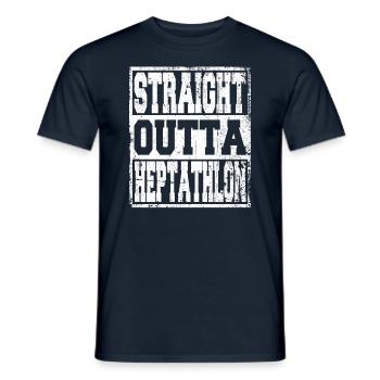 Heptathlon en disant drôle - T-shirt homme - marine - Devant - AI Model Male 178 light (178cm)