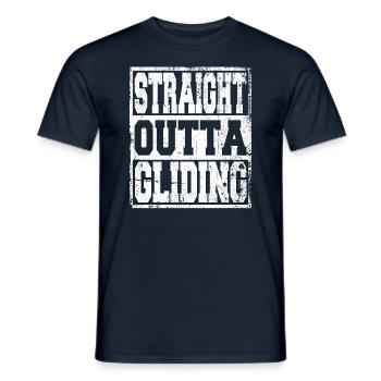 Gleiten Spruch lustig - Männer T-Shirt - Navy - Vorne - AI Model Male 178 light (178cm)