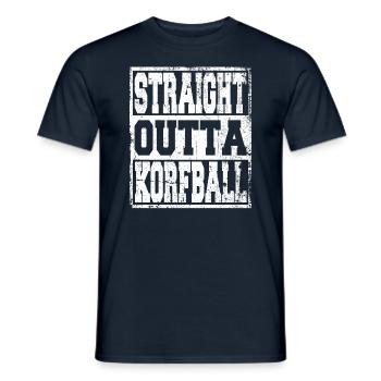Korfball saying funny - Men's T-Shirt - navy - Front - AI Model Male 178 light (178cm)