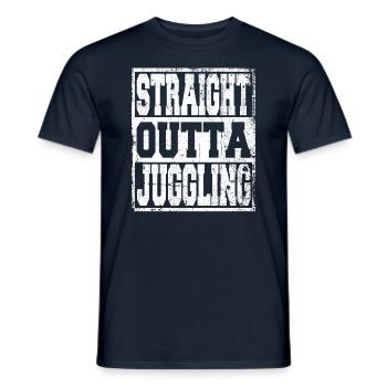 Jonglieren Spruch lustig - Männer T-Shirt - Navy - Vorne - AI Model Male 178 light (178cm)