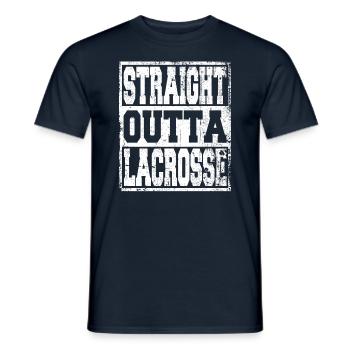 Lacrosse saying funny - Men's T-Shirt - navy - Front - AI Model Male 178 light (178cm)