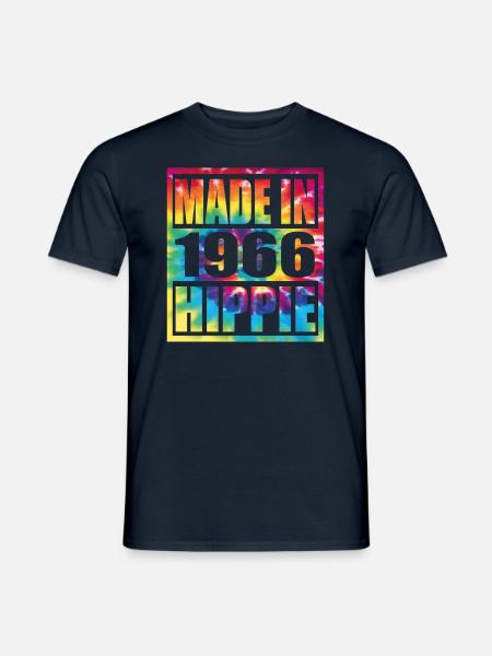 Hippie Birthday 1966 - Men's T-Shirt - navy