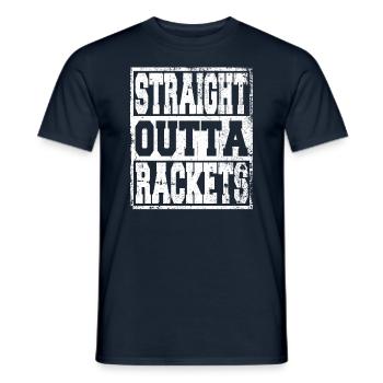 Racket's saying funny - Men's T-Shirt - navy - Front - AI Model Male 178 light (178cm)