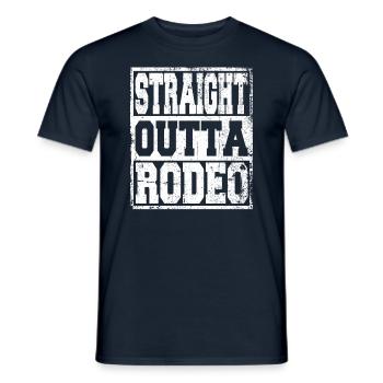 Rodeo saying funny - Men's T-Shirt - navy - Front - AI Model Male 178 light (178cm)