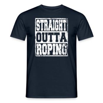 Roping Spruch lustig - Männer T-Shirt - Navy - Vorne - AI Model Male 178 light (178cm)