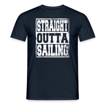 Segeln Spruch lustig - Männer T-Shirt - Navy - Vorne - AI Model Male 178 light (178cm)