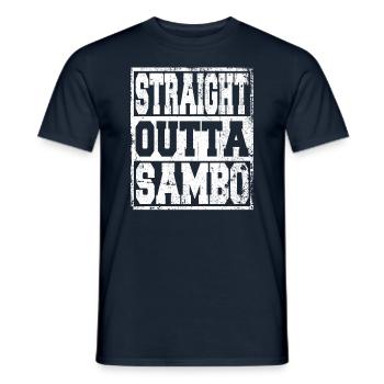 Sambo disant drôle - T-shirt homme - marine - Devant - AI Model Male 178 light (178cm)