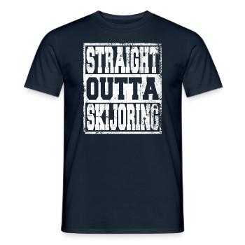 Skijoring dire drôle - T-shirt homme - marine - Devant - AI Model Male 178 light (178cm)