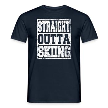 Skiing saying funny - Men's T-Shirt - navy - Front - AI Model Male 178 light (178cm)