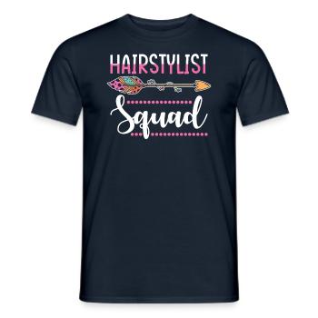 Haarstylistin Gruppe - Männer T-Shirt - Navy - Vorne - AI Model Male 178 light (178cm)
