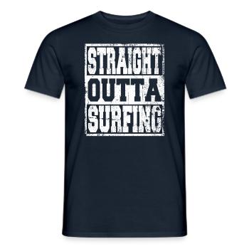 Surfing Spruch lustig - Männer T-Shirt - Navy - Vorne - AI Model Male 178 light (178cm)