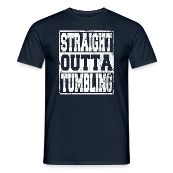 Tumbling en disant drôle - T-shirt homme - marine - Devant - AI Model Male 178 light (178cm)