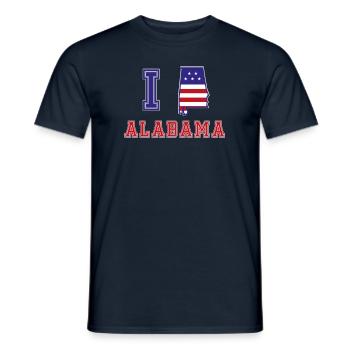 Alabama USA I love Albama - Men's T-Shirt - navy - Front - AI Model Male 178 light (178cm)