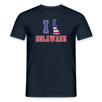 Delaware USA I love Albama - Männer T-Shirt - Navy - Vorne - AI Model Male 178 light (178cm)