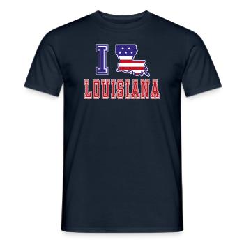 Lousiana USA I love Albama - Men's T-Shirt - navy - Front - AI Model Male 178 light (178cm)