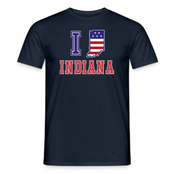 Indiana USA J’adore Albama - T-shirt homme - marine - Devant - AI Model Male 178 light (178cm)