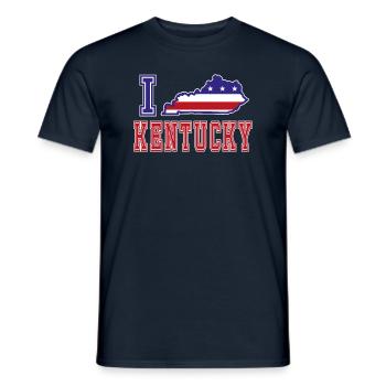 Kentucky USA I love Albama - Men's T-Shirt - navy - Front - AI Model Male 178 light (178cm)