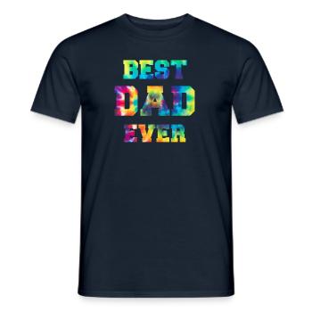 Vater Papa Bester Papa Best Dad Ever Hippie - Men's T-Shirt - navy - Front - AI Model Male 178 light (178cm)