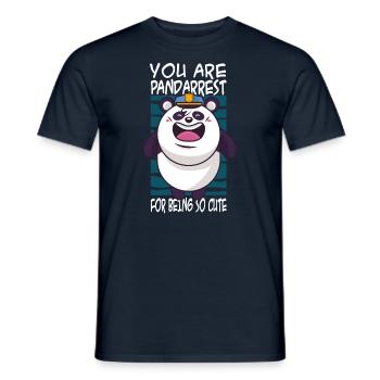 Panda saying cute - Men's T-Shirt - navy - Front - AI Model Male 178 light (178cm)