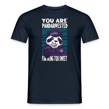 Panda saying cute - Men's T-Shirt - navy - Front - AI Model Male 178 light (178cm)