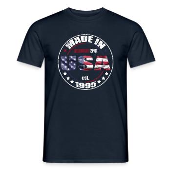 Geburtstag Spruch geboren USA 1995 - Männer T-Shirt - Navy - Vorne - AI Model Male 178 light (178cm)
