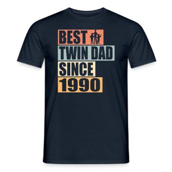 Zwillinge Vater Zwillingsvater seit 1990 - Männer T-Shirt - Navy - Vorne - AI Model Male 178 light (178cm)