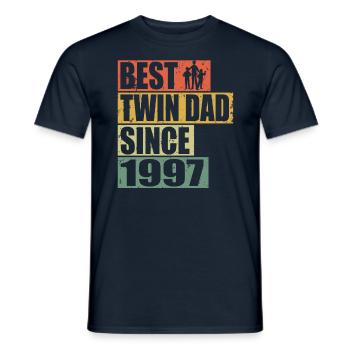 Twins Father Twin Father since 1997 - Men's T-Shirt - navy - Front - AI Model Male 178 light (178cm)