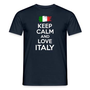 Keep Calm and love Italy - Men's T-Shirt - navy - Front - AI Model Male 178 light (178cm)