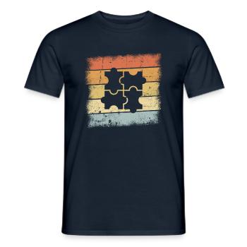 Puzzle - Men's T-Shirt - navy - Front - AI Model Male 178 light (178cm)