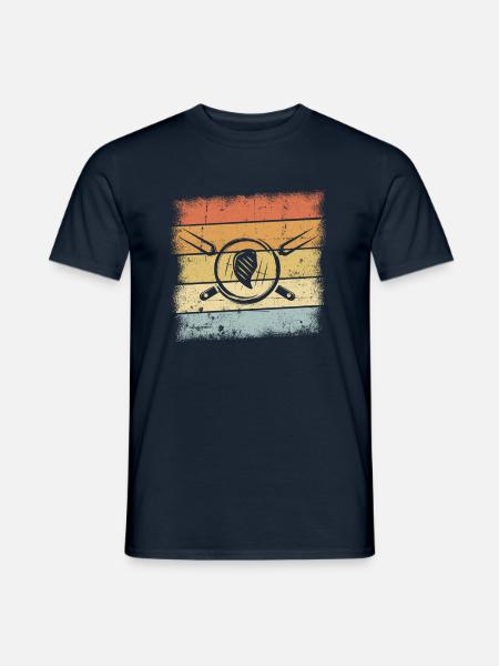 BBQ Motif Retro Look - Men's T-Shirt - navy