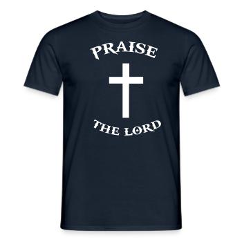 Dieu Christianisme Jésus-Christ Croix Religion - T-shirt homme - marine - Devant - AI Model Male 178 light (178cm)