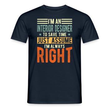 Interior designer - Men's T-Shirt - navy - Front - AI Model Male 178 light (178cm)