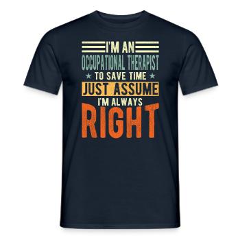 Ergotherapeutin - Männer T-Shirt - Navy - Vorne - AI Model Male 178 light (178cm)