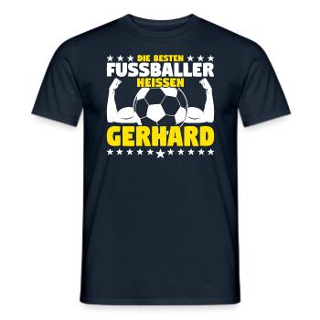 Die besten Fußballer heißen Gerhard - Männer T-Shirt - Navy - Vorne - AI Model Male 178 light (178cm)
