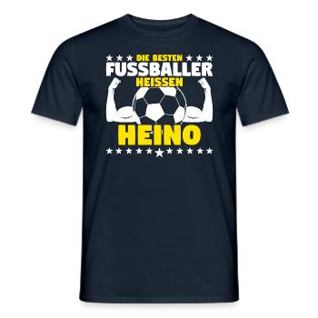 Die besten Fußballer heißen Heino - Männer T-Shirt - Navy - Vorne - AI Model Male 178 light (178cm)