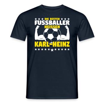 Die besten Fußballer heißen Karl-Heinz - Männer T-Shirt - Navy - Vorne - AI Model Male 178 light (178cm)