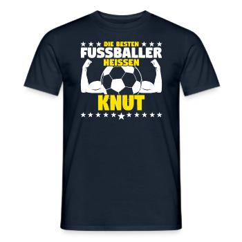 Die besten Fußballer heißen Knut - Männer T-Shirt - Navy - Vorne - AI Model Male 178 light (178cm)