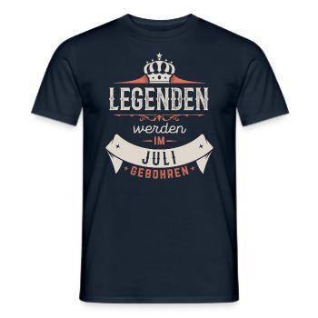 Legenden werden im Juli gebohren - Männer T-Shirt - Navy - Vorne - AI Model Male 178 light (178cm)
