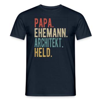 Architekt Papa Ehemann Held - Männer T-Shirt - Navy - Vorne - AI Model Male 178 light (178cm)