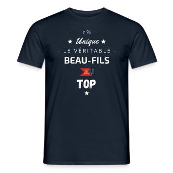Le véritable Beau fils - T-shirt homme - marine - Devant - AI Model Male 178 light (178cm)